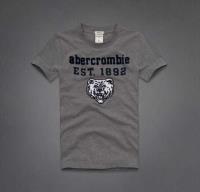 heren abercrombie fitch korte t-shirt crewneck grijs est 1892 animal pattern Outlet Online v2gam953